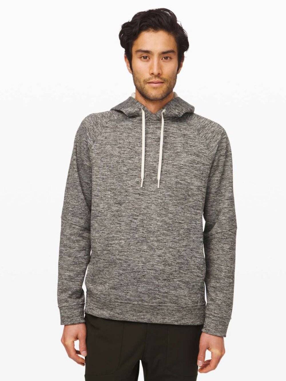 Lululemon Men's City Sweat Pullover Hoodie Fleece - Grey/Black